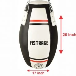 FISTRAGE Wrecking Punch Bag Microfiber Leather White (Filled & Unfilled)