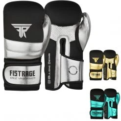 FISTRAGE Boxing Gloves BULGING DERMIS Metallic Leather MMA Training Muay Thai Sparring For Men & Women Boxing All