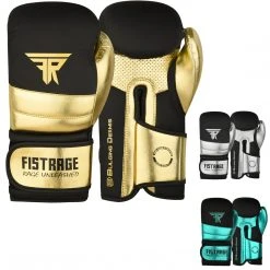 FISTRAGE Boxing Gloves BULGING DERMIS Metallic Leather MMA Training Muay Thai Sparring For Men & Women Boxing All
