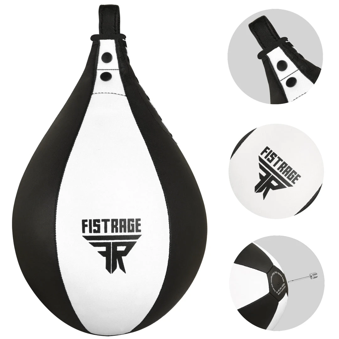 Fistrage USA FISTRAGE Speed Bag Leather Lightweight Boxing Ball MMA Muay Thai Training Punching Dodge Striking With Free Hanging Swivel Workout Speedball Kit Kicking Equipment Speed Bags 12 Fistrage USA FISTRAGE Speed Bag Leather Lightweight Boxing Ball MMA Muay Thai Training Punching Dodge Striking With Free Hanging Swivel Workout Speedball Kit Kicking Equipment Speed Bags
