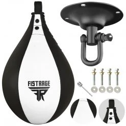 Fistrage USA FISTRAGE Speed Bag Leather Lightweight Boxing Ball MMA Muay Thai Training Punching Dodge Striking With Free Hanging Swivel Workout Speedball Kit Kicking Equipment Speed Bags 26 Fistrage USA FISTRAGE Speed Bag Leather Lightweight Boxing Ball MMA Muay Thai Training Punching Dodge Striking With Free Hanging Swivel Workout Speedball Kit Kicking Equipment Speed Bags