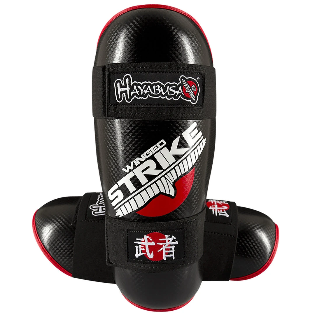 Hayabusa Winged Strike Competition Shinguards Protective 3 Hayabusa Winged Strike Competition Shinguards Protective