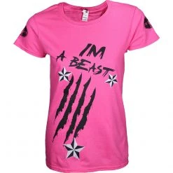 Im A Beast Womens Pink Claw
